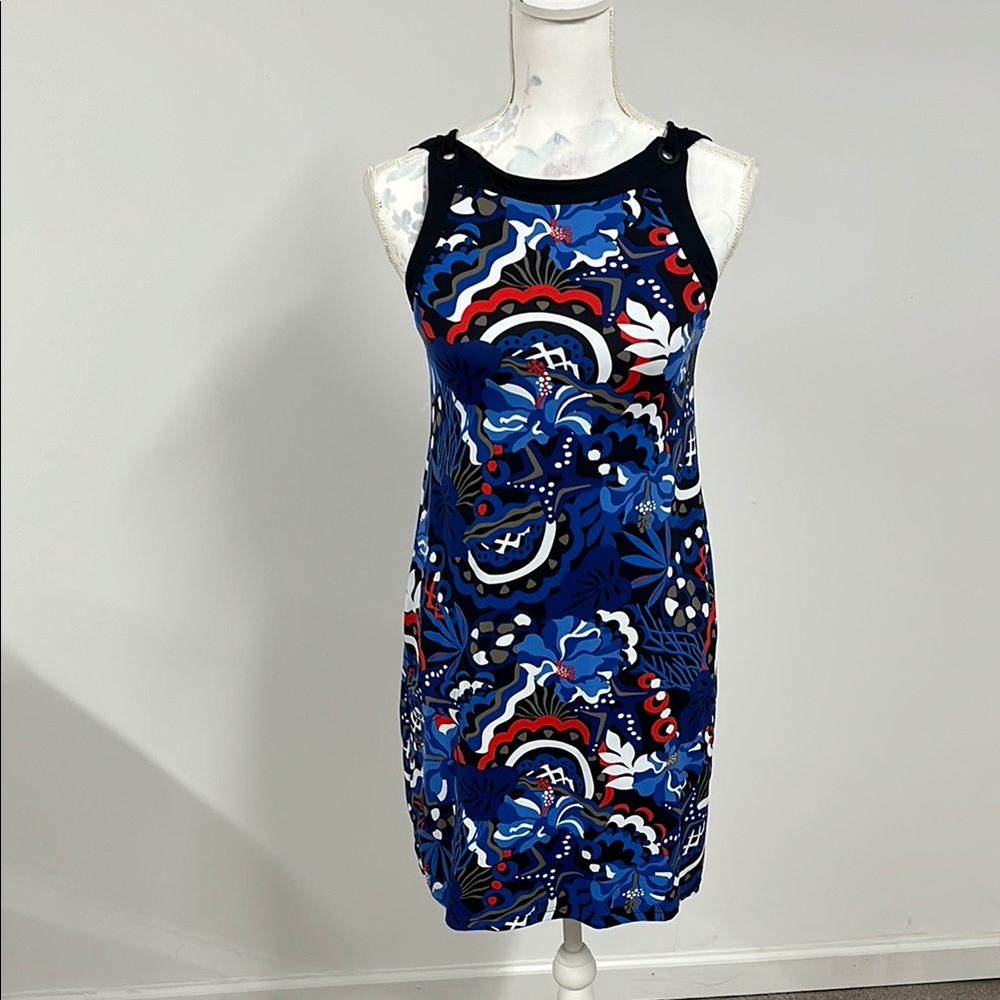 NWOT Tommy Bahama Elegant Blue Patterned Dress